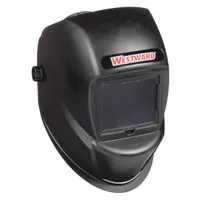 WESTWARD Welding Helmet: Passive, 0 Arc Sensors, Black, W10, 4.33 in x 3.54 in, Ratchet, Nylon
