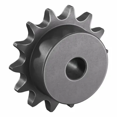 TRITAN Sprocket: One-Sided Hub, For Single Strands, 40, 14 Teeth, 2.247 in Pitch Dia - Size 40 Plain-Bore Roller Chain Sprockets