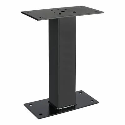 SALSBURY INDUSTRIES Pedestal: Aluminum, Powder Coated, Black, Bolt Mounted - Mailbox Pedestals