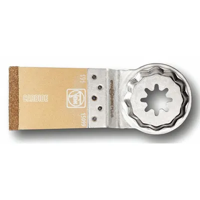 FEIN Oscillating Scraper Blade: 1 3/8 in Blade Wd, 3 13/16 in Blade Lg, Carbide Tipped - Starlock Plus Mounted Blades