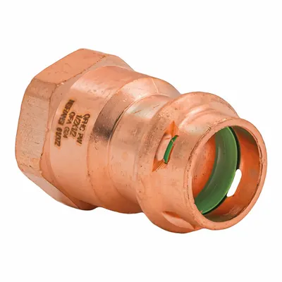 QUICKFITTING SUREPRESS Press Copper FNPT Adapter: 1/2 in CTS x - Plumbing Copper & Bronze Press Tube Fittings with Seal Window