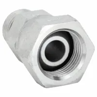 Hydraulic Hose Adapter: 3/8 in x 1/2 in Fitting Size, Female x Male, NPSM x ORB, Swivel, Straight (MPN 2066-6-8S)