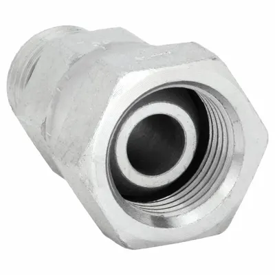 AEROQUIP Hydraulic Hose Adapter: 3/8 in x 1/2 in Fitting Size, Female x Male, NPSM x ORB - NPSM-to-ORB Steel Hydraulic Hose Adapters