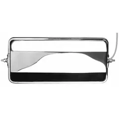 Rectangular flat mirror for the passenger side of heavy trucks. Heated to clear condensation and ice for improved visibility in adverse weather. Measures 16 in x 7 in, non-motorized.