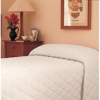 MARTEX Mainspread King Quilted Bedspread, Bone, 120x118 in - Bedspreads