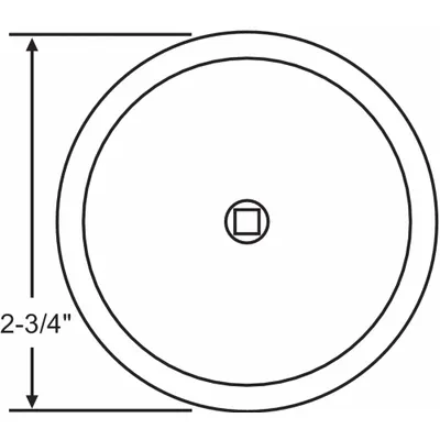 OEM Cabinet Knob Back Plate: Steel, Antique Brass, 2 3/4 in Grip Dia - Cabinet Knob Back Plates