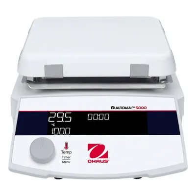 OHAUS Hot Plate Stirrer: US Std Plug Type, 1 Positions, 7 in Plate Wd, 7 in Plate Lg - Single-Position Hot Plate Stirrers