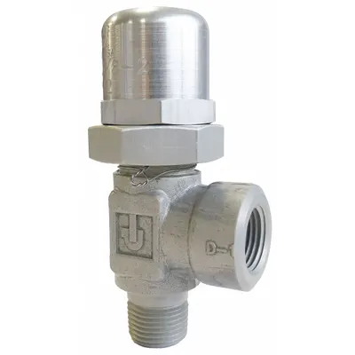 Parker Pressure Control Valve: 10 gpm, 850 psi Max Set, Stainless Steel - Hard-Seat Pressure Control Valves