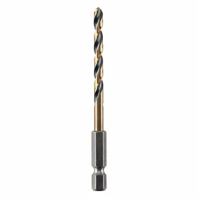 DEWALT Hex Shank Drill Bit: 11/64", 135° Split Point, Black & Gold HSS - Dewalt Impact Ready Drill Bits