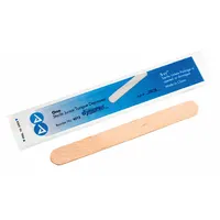 FIRST AID ONLY Tongue Depressors: Sterile, Wood, 5 1/2 in Lg, 5/8 in Wd, 100 PK (MPN 336005)