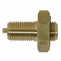 TRU-FLATE Male Large Bore Valve Adapter: Valve Adapter, 180° Valve Stem Angle, Straight, Brass (MPN 37-096)