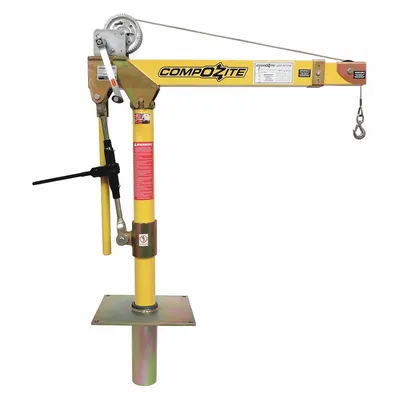 OZ LIFTING PRODUCTS Davit Crane Kit: Composite, Manual, 1,200 lb Max. Load Capacity - Lightweight Composite Davit Crane Kits with Bases