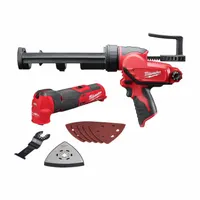 MILWAUKEE Tool Combination Kit: 2 Tools, Caulk Gun/Oscillating Tool, 12 V DC Volt, Tool Only, M12™ (MPN 2441-20, 2526-20)