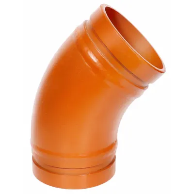 GRUVLOK Metal Pipe Elbow: 45° Elbow, 6 in x 6 in, Ductile Iron - Grooved Pipe Fittings