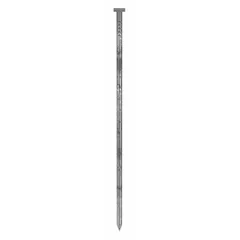 Galvanized steel brad nails, 2 inches long, with a T-head, smooth shank, and chisel point. Collated with glue for use in trim, finishing, and pinning applications such as woodworking, cabinetry, and molding. Supplied in a 2000-piece pack.