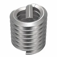 Free-running helical insert with tang for installation, made of 18-8 stainless steel. Thread size 5/16"-18, right-hand orientation. Used to repair or reinforce threads in metal components such as automotive, aerospace, and industrial machinery.