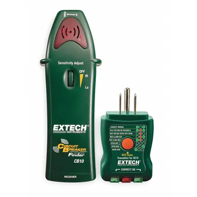 EXTECH Circuit Breaker Finder: 90 to 120V AC, No Display, GFCI/Std - Circuit Breaker Finders