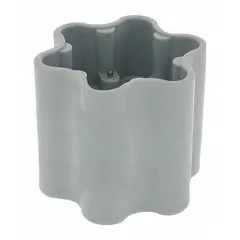 This plastic aerator wrench/spanner key in gray finish is designed for installing or removing standard faucet aerators. It features a regular connection size and female configuration, suitable for use in residential and commercial plumbing maintenance.
