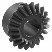 Bore Miter Gear: For 90° Shaft Angle, Module m 2, 20 Teeth, Black Oxide Coated Carbon Steel (MPN SMB2-20)