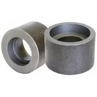 This steel reducer fitting connects pipes of different diameters in socket-weld extreme-pressure systems. It features a 2-1/2 in x 1-1/4 in female socket x female socket configuration, suitable for high-pressure industrial piping applications