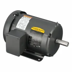 Totally Enclosed Fan Cooled (TEFC) rigid base 3-phase AC motor. Nameplate voltage 230V AC at 60 Hz, full load current 0.33 A, nameplate RPM range 1,720 to 860 RPM at 60 Hz. Suitable for industrial applications such as pumps, fans, conveyors, and compressors.
