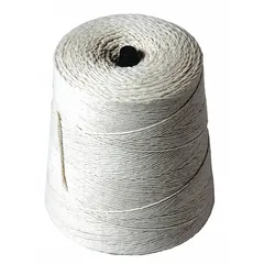 This light-duty twine is made of twisted cotton and wound on a spool. It has a diameter of 5/64 in, an overall length of 1,625 ft, and a working load limit of 65 lb. Suitable for general tying, bundling, and packaging tasks in industrial, agricultural, and commercial settings.