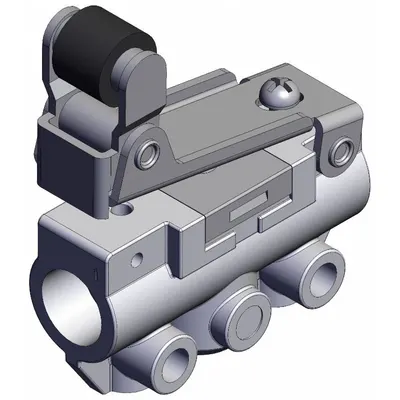 SMC Shuttle Valve: VM100 Series, One Way Roller Actuator, 3 Ports, 1/8 in NPT - VM Series Manual Air Control Valves