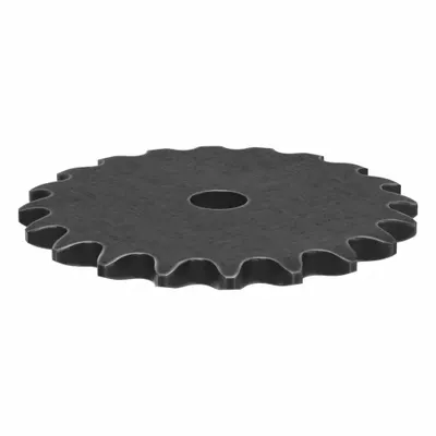 TRITAN Roller Chain Sprocket: No Hub, For Single Strands, 25, 20 Teeth, 1.598 in Pitch Dia - Size 25 Plain-Bore Roller Chain Sprockets