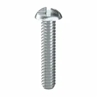 Tamper Resistant Screw: #10-24 Thread Size, 1 in Lg, Steel, Zinc-Plated, Round, One-Way, 100 PK (MPN 141160)