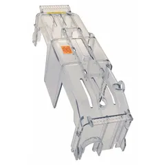Non-indicating fuse block cover for use with H/RK1/RK5 fuse classes. Rated 600 V AC and accommodates currents from 201 A to 400 A. Compatible with BUSSMANN HM fuse series. Provides enclosure for fuse blocks in electrical panels.