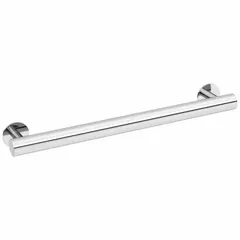 Straight grab bar for wall-mounting in bathrooms, showers, and other areas requiring fall prevention. Constructed from polished stainless steel with antimicrobial properties. Measures 36 inches in length with a 1 1/4 inch diameter.