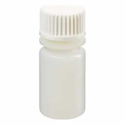 NALGENE Diagnostic Bottle: HDPE, 0.5 fl oz, 15 mL, Natural, 20-415 mm Screw Closure Size - HDPE Narrow Mouth Round Lab Bottles