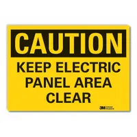 Electrical Panel Caution Reflective Label: Reflective Sheeting, Adhesive Sign Mounting (MPN LCU3-0324-RD_5x3.5)