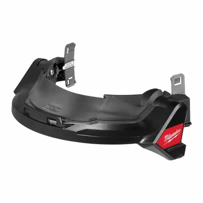 MILWAUKEE Face Shield Frame: Slotted Attachment Type, Polycarbonate - Milwaukee Hard Hat Adapters for Face Shields