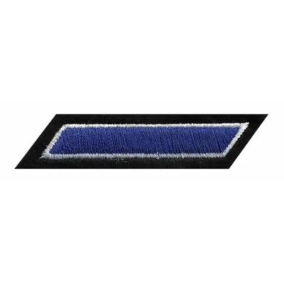 HEROS PRIDE Embroidered Patch: Hashmark, 2 in x 3/8 in, Black, Felt/Plastic, Sew-On - Embroidered Insignia