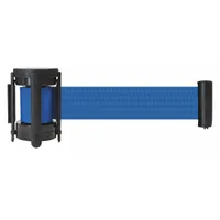 TENSABARRIER Barrier Post with Belt: Blue, 4 in Overall Ht, 7 1/2 ft Belt Lg, No Pattern (MPN QWAYCASS-L5)