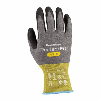 PIP GLOBAL SAFETY Cut Protection Gloves: XS ( 6 ), ANSI Cut Level A2, Palm and Fingers, Dipped - Light-Duty Cut-Resistant Gloves with Polyurethane Coating & Impact Protection