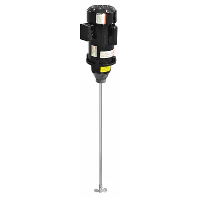 Dayton Drum Mixer: 115/230V AC, 29 in Shaft, Top, Thread into Bung, TEFC - Electric Propeller Mixers