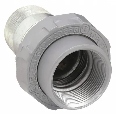 APPLETON ELECTRIC Straight Union - Conduit to Box: Iron, 1 1/2 in Trade Size