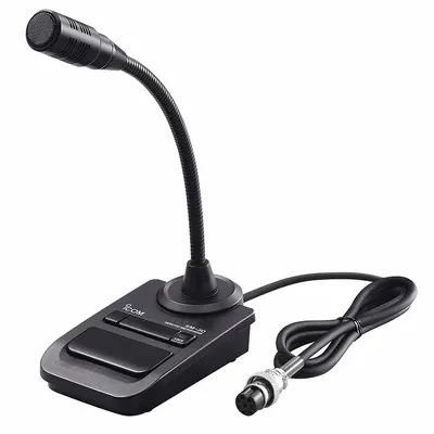 ICOM Desktop Microphone: Fits Icom, For 7600/7700/7800 Series, 40 in Cord, Push To Talk - ICOM-Compatible Microphones & Speakers