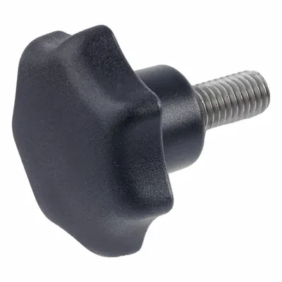 JW WINCO 7-Arm Knob with Threaded Stud - 7-Arm Knobs with Threaded Stud