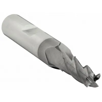 CLEVELAND Square End Mill: High Speed Steel, TiCN Coated, 4 Flute, 15/64" Mill Dia - General Purpose High-Speed Steel Square End Mills