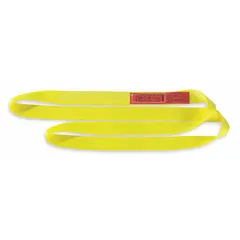 Type 5 endless web sling constructed from light-use polyester. Features 1 ply, 2 in width, and 10 ft length. Includes standard tag for identification. Suitable for general material handling and light lifting tasks in industrial environments.
