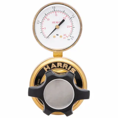 HARRIS High Purity Gas Regulator: Single Stage, 1/2" NPT F Inlet, 1/2" NPT F Outlet - High-Purity Air & Inert Gas Regulators
