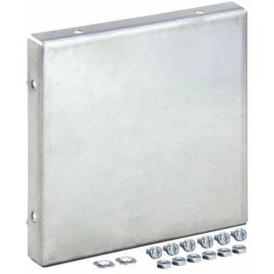 HOFFMAN Wireway Closure Plate: 6 in Wd, 6 in Ht, 16 ga Gauge, 1, Without Knockouts - End Caps for Indoor Wireways