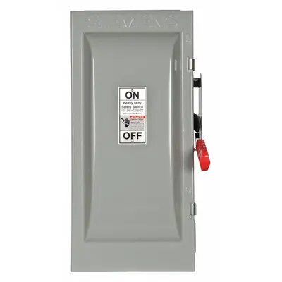 Siemens Safety Switch: Fusible, 100 A, Single Phase, 240V AC, Galvanized Steel - Fusible Safety Switches