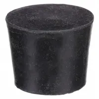 Stopper: Natural Rubber, 10 1/2 Stopper Size, 45 mm Bottom Dia, 53 mm Top Dia, 25 mm Overall Ht