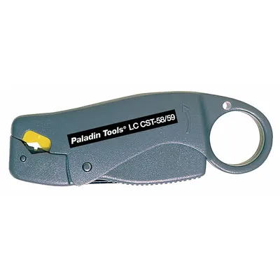 PALADIN Wire Stripper: Manual, 8 mm, For RG-59/RG-6 Cable Designation, 8 in Overall Lg - Data & Coaxial Cable Strippers