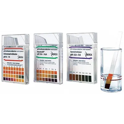 EMD High Precision pH Strips, 7.5-14 pH Range, 0.5 pH Resolution, 100 Tests