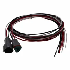 This 3-pole Deutsch DT connector assembly is rated at 13 A and 50V DC. It includes a plug with female contacts and 72-inch black 16 AWG TXL thin-wall cross-linked automotive wire (SAE-J1128) with a cross-linked polyethylene jacket. Suitable for harsh environment DC power connections in automotive, off-road, marine, and industrial applications.